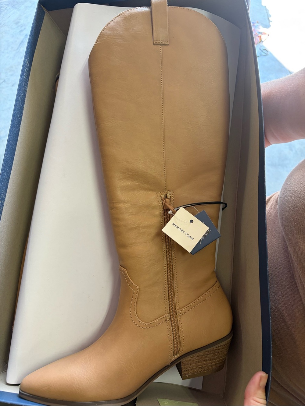 Universal Thread Tan Knee-High Western Boot